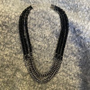Lia Sophia black/silver necklace.